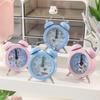 Mini floral wrought iron alarm clock Dopamine small chirp clock fun cute bedroom desktop creative small alarm clock