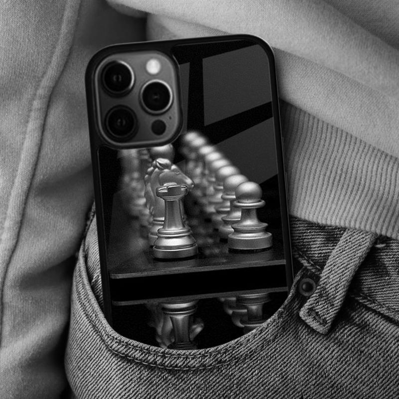 Chess Pieces Soft Phone Case for iPhone 17 Air 16e Pro Max 15 Pro 13 14 Plus 11 12 MagSafe Magnetic Coque