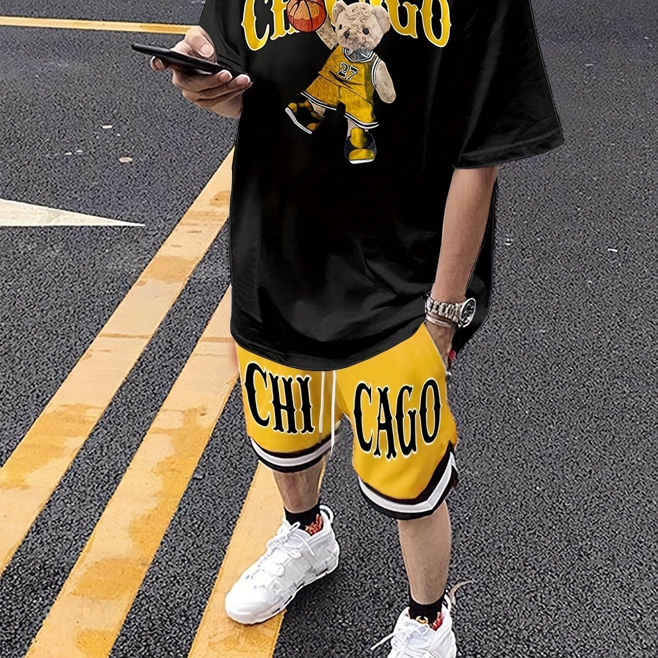 

Комплект мужских футболок в идеальном повседневном уличном стиле с короткими рукавами включает в себя 2 базовых стильных и легких летних комплекта. M