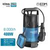 Pompe À Eau Souillée - Koma Tool - 400W - Débit 8000 L/h - Hauteur Max 5 M - Aspiration Max 7 M
