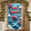 Banner Colorful Airplane Jet Party Backdrop Airplane Party Banner Aviation Elements Aviation Party Display For Photo Shoot