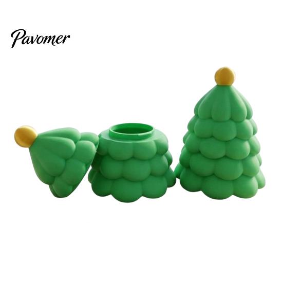 Christmas Gift for Kids Tree Shaped Mini Storage Box, 3D Printed Small Green Jewelry Organizer Desktop Ornament, Decorative Trinket Box Home
