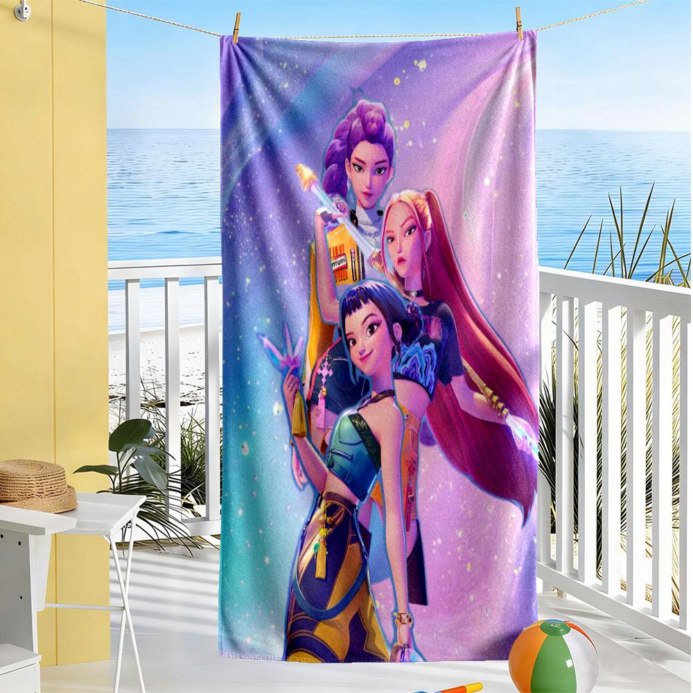 Colorful Fashion Friends Beach Towel Quick-Dry Soft Microfiber Comfortable Lightweight