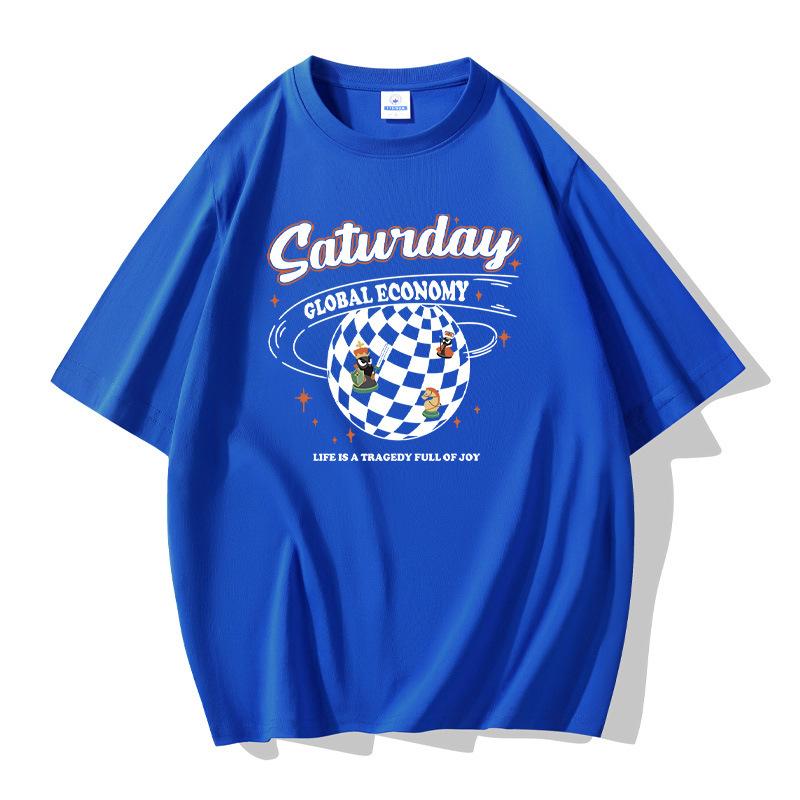 

Мужская футболка с коротким рукавом, 100% хлопок, повседневные футболки, большой размер S синий