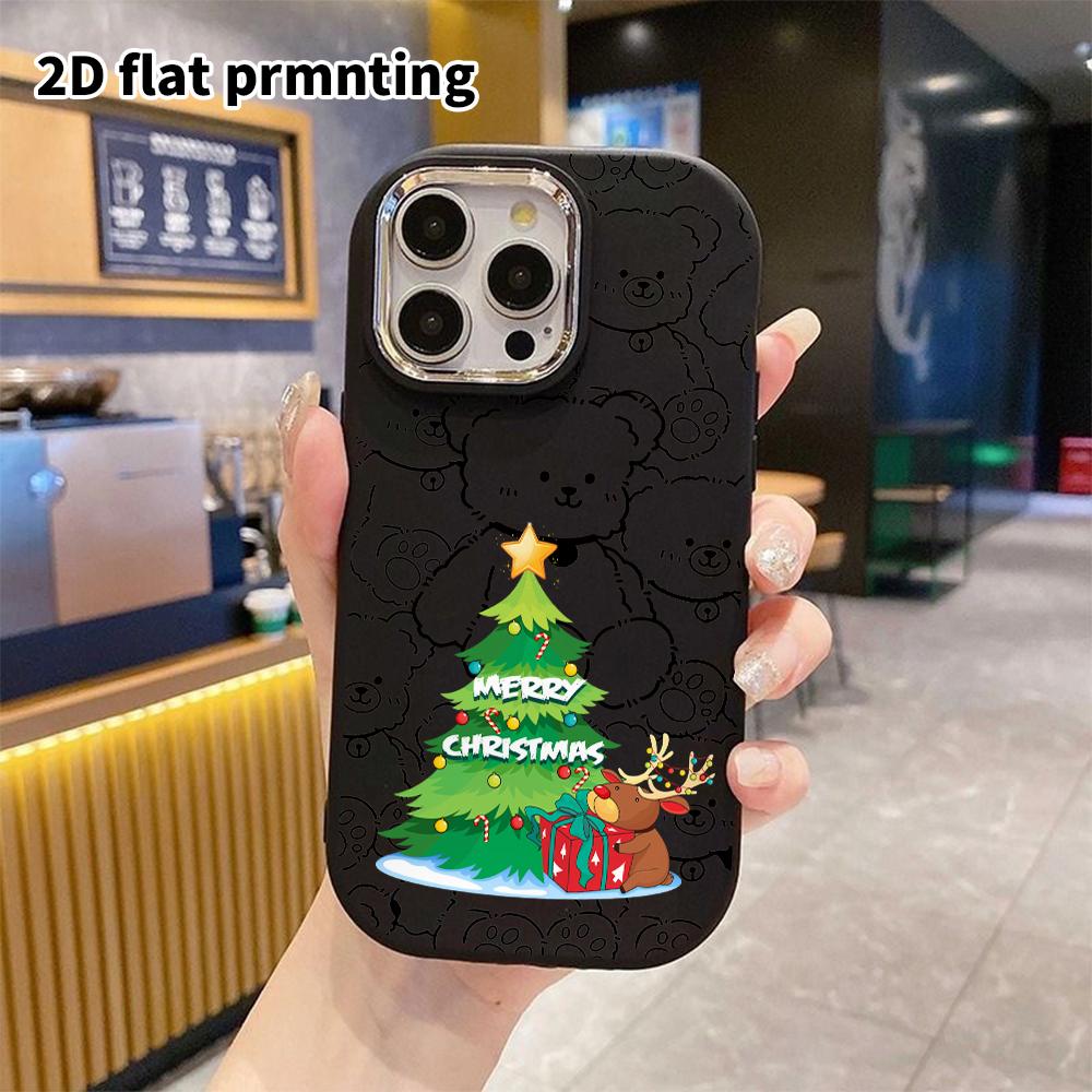 Phone Case: 2D Flat Design Suitable for iPhone 18 17 16 15 14 13 Pro Protective Case, Couple Style, Christmas Elements, Christmas and Halloween Gifts