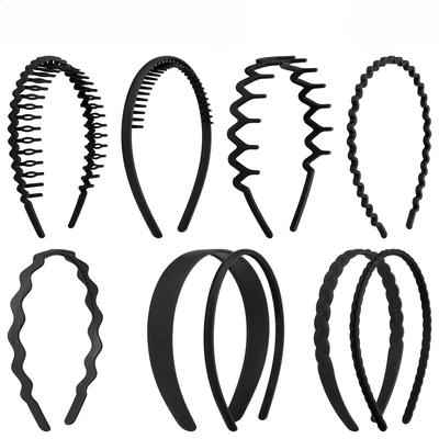 Plastová čelenka Gumová barva Hřebínková Pevná gumička do vlasů Čelenka Vlasový doplněk Ozdoba hlavy