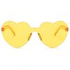 Lady Sunglasses Eye Protection Solid Color Cute Heart Shape Transparent Outdoor Sunglasses for Travel