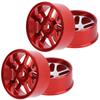 4pcs RC Car Wheel Hub Set Aluminium Alloy for WLtoys K969 Remote Control Cars 1 28Red