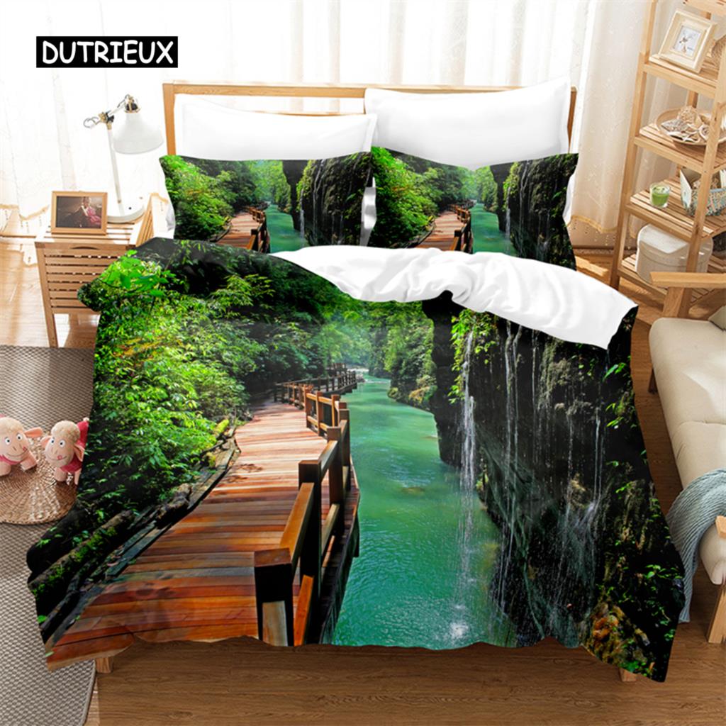Cactus and Woods Bedding Set Duvet Cover Set 3d Bedding Digital Printing Bed Linen Queen Size Bedding Set Fashion Design