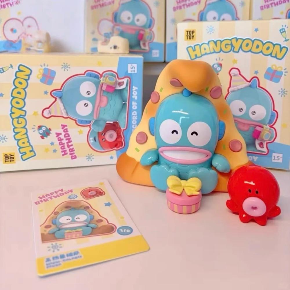 Original Sanrio Charaktere Hangyodon Happy Birthday Serie Trendiges Spielzeug Blind Box Ornamente Cartoon Niedlich Kindergeschenke