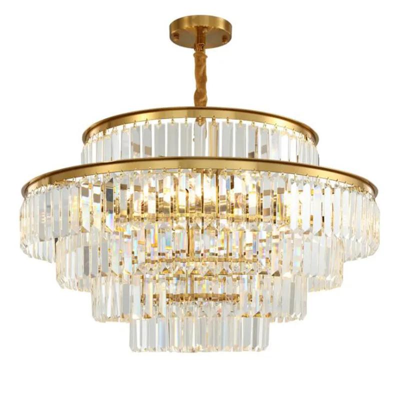Modern living room chandelier luxury LED crystal pendant light American restaurant pendant light Home lighting Lamps for room