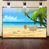 Summer Pool Party Friends Gathering Decoration Background Slide Seaside Beach Coconut Tree Photo Studio Photography Background