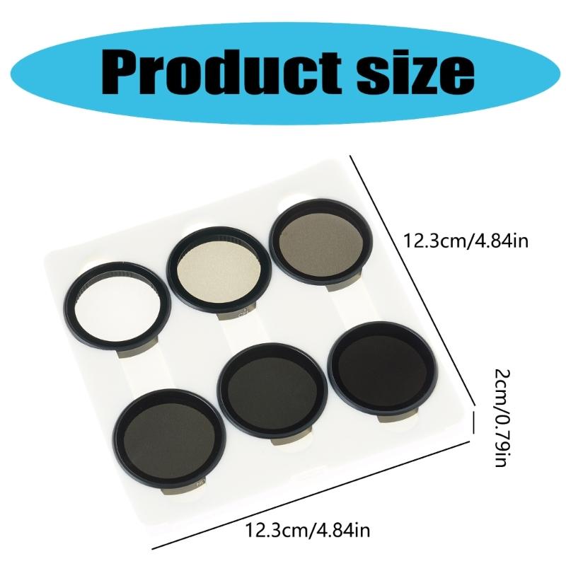 ND8 Filter Set Compatible for Action5pro/4 Camera Lens Filter ND8 ND16 ND32 CPLFilters for Enhances Photography