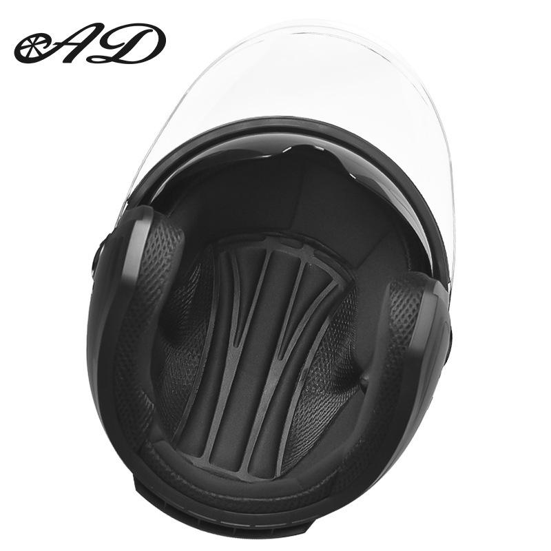 AD Unisex Electric Motorcycle Helmet - Winter Warmth, All-Season Safety, 3C Certified Half Helmet for Scooters