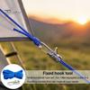 Camping Tarp Rope Tensioner 4/8/12Pcs with Cord, Heavy Duty Tie Down Roller, Cord Fastener Metal Tightening Tool for Camping, Tarps, Guy Lines,