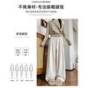 Bent pocket glutinous rice pants women's spring and autumn new casual high waist drape straight pants small women's lazy wide-leg pants