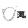 Plastic IEEE 1394a Expansion Card Black PCI Express Firewire Adapter  For Desktop PC