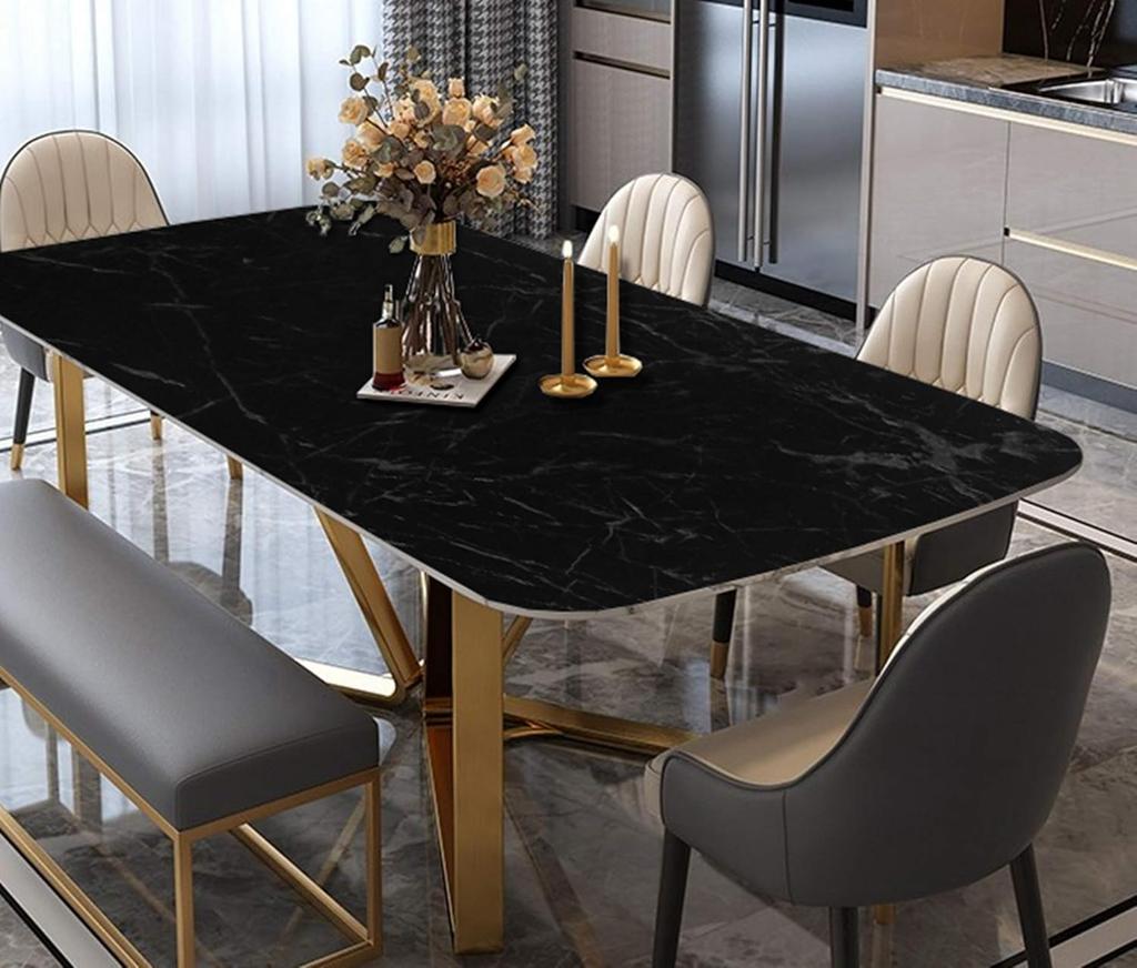 Black Marble Peel and Stick Wallpaper Marble Self Adhesive Wallpaper Removable Contact Paper Waterproof for Cabinets Countertops
