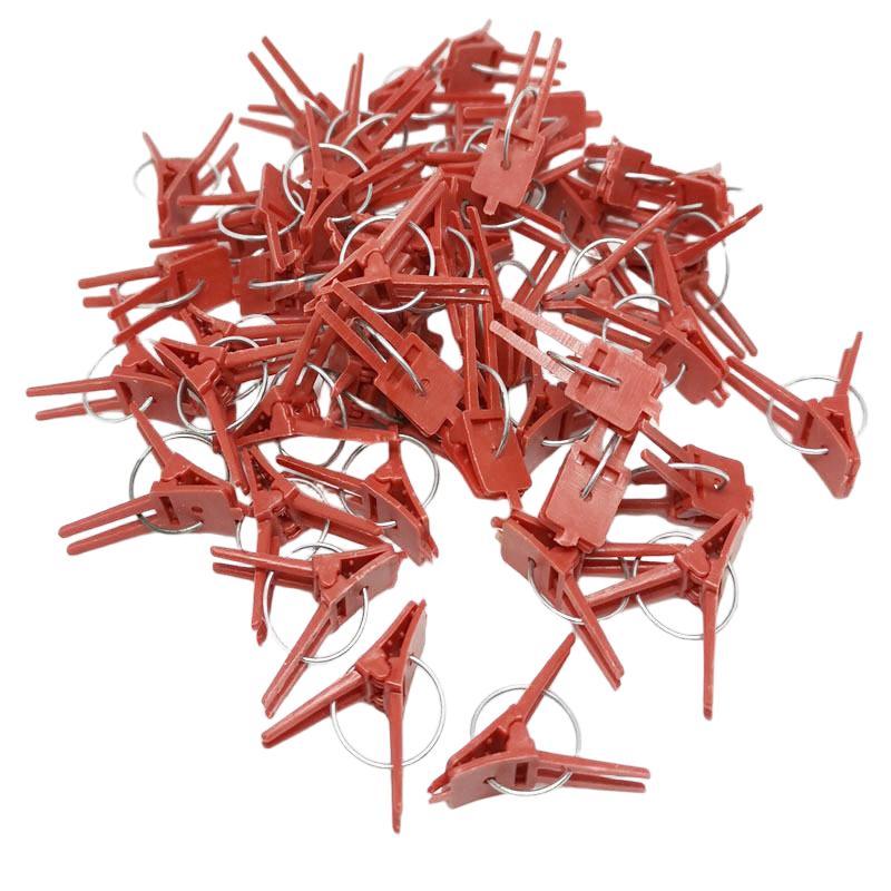 50/100Pcs Plant Grafting Clips Plastic Spring Support Clamp Reusable Fixing Clip For Vegetable Seedling Garden Cultivation
