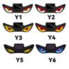 Solar Powered Car Demon Eye LED Neon Light USB Rechargeable Wireless Atmosphere Lamp Breathing Ambient Light for Vehicle Decor Neon Lights 4