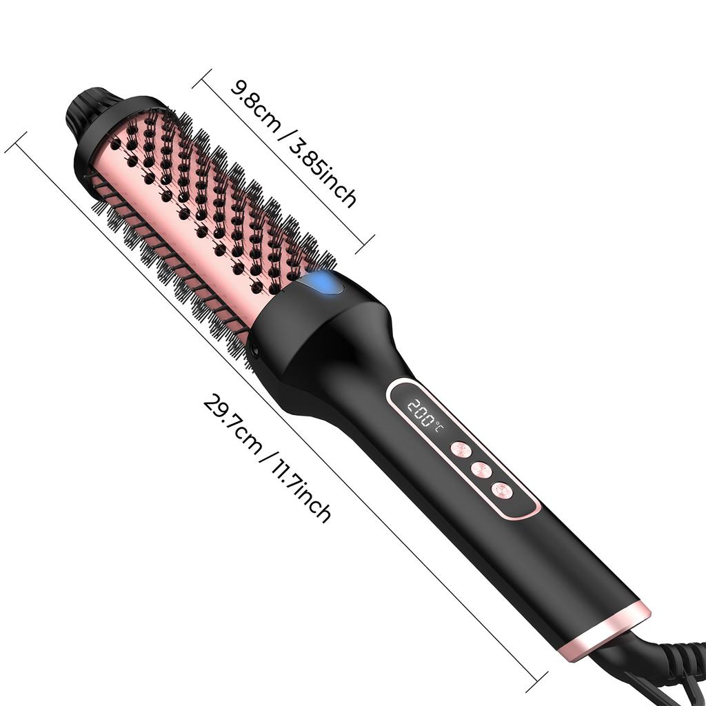 65W Roller Comb Hair Harmless Negative Ion Hair Straightening Comb Curl Straight Dual Purpose