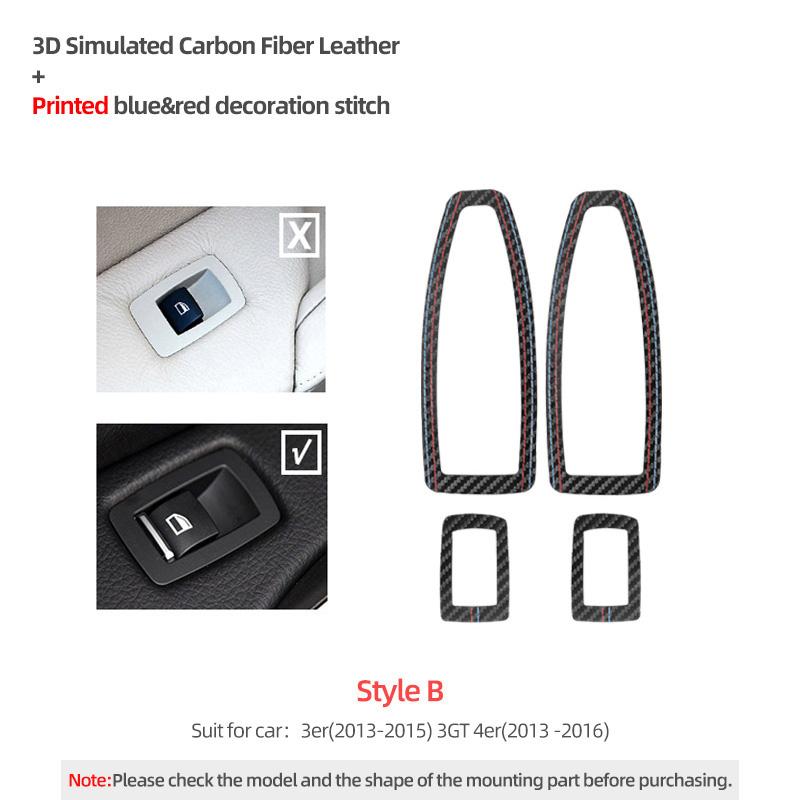 

For BMW F20 F30 F30 F34 Serie 1 3 4 GT X1 F48 Made of Alcantara Window Lifter Panel Trim Sticker Car Interior Tuning Accessories