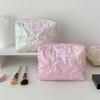 INS Star Design Makeup Bag Portable Pearlescent Travel Storage Bag Large Capacity Cosmetic Bag Daily Use