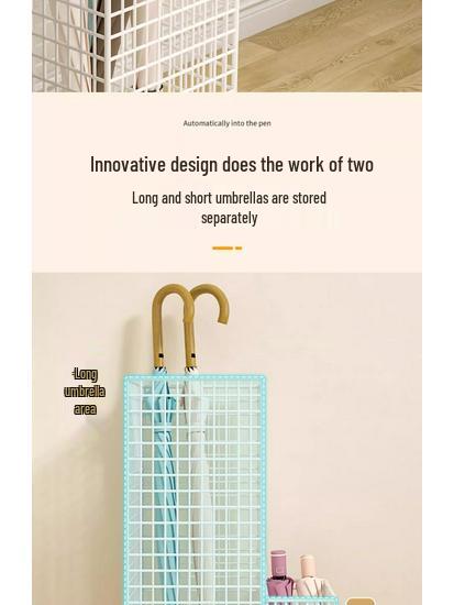 Umbrella Stand: Household & Commercial Storage Rack with Hanging and Draining Feature for Doorways