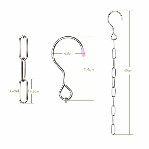 OKUSU-JP Clothes Storage Hangers, Pack of 6, Space-Saving, Convenient Closet Storage, Connecting Link Chain, Stainless Steel, Vertical Hangers, Increa