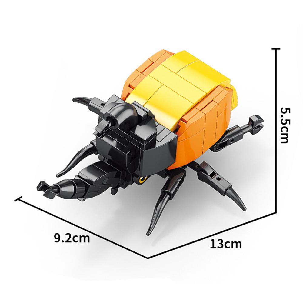 Insect World Animals Ladybug Bee Dragonfly Butterfly Mantis Animal Micro Building Blocks Toys Desktop Ornaments Bricks Kids Gift