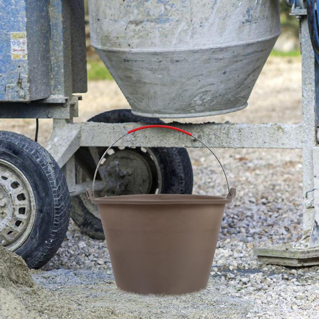 Reinforced Thickened Plastic Bucket Portable Concrete Cement Sand Bucket Handle Design for Construction Portable Sand Bucket,
