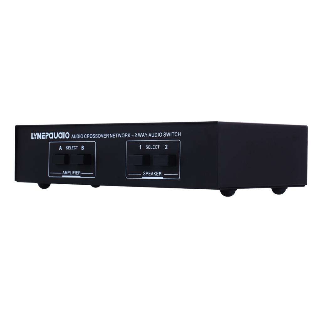 Passive 2 In2 Out Audio Switcher Splitter Comparator Stereo Speakers Switch