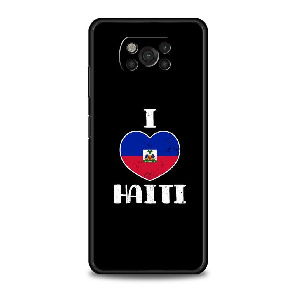 Shipping Haiti Flag Phone Case For For Xiaomi Poco X6 X5 Pro X4 X3 NFC F5 Pro F4 F3 GT M5 M4 Pro 5G M3 C51 C50 C55 Soft Cover