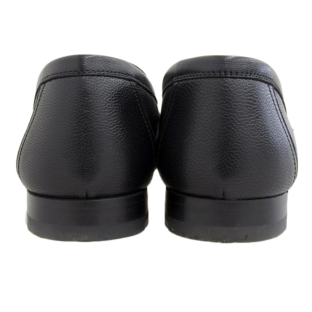 HERMES Excellent condition Royale Chèvre moccasin by GHardware, H motif, fringe, leather loafers, women's, black, size 36, H192203Z shoes 36 blackUsed