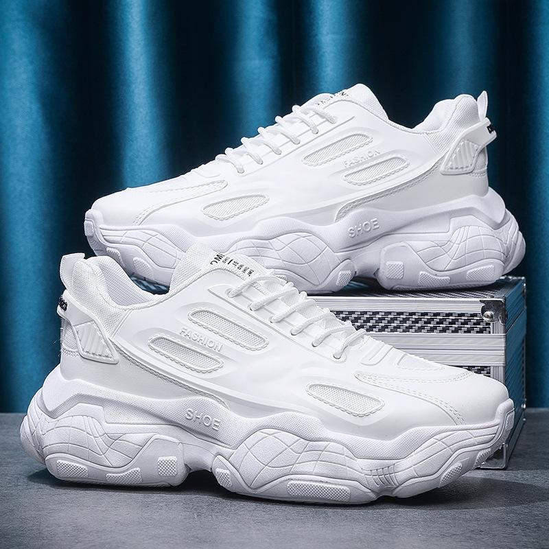 Spring New Thick-soled Heightening Dad Shoes Men's Shoes Korean Version Trendy Sports Shoes Casual Little White Shoes Men's