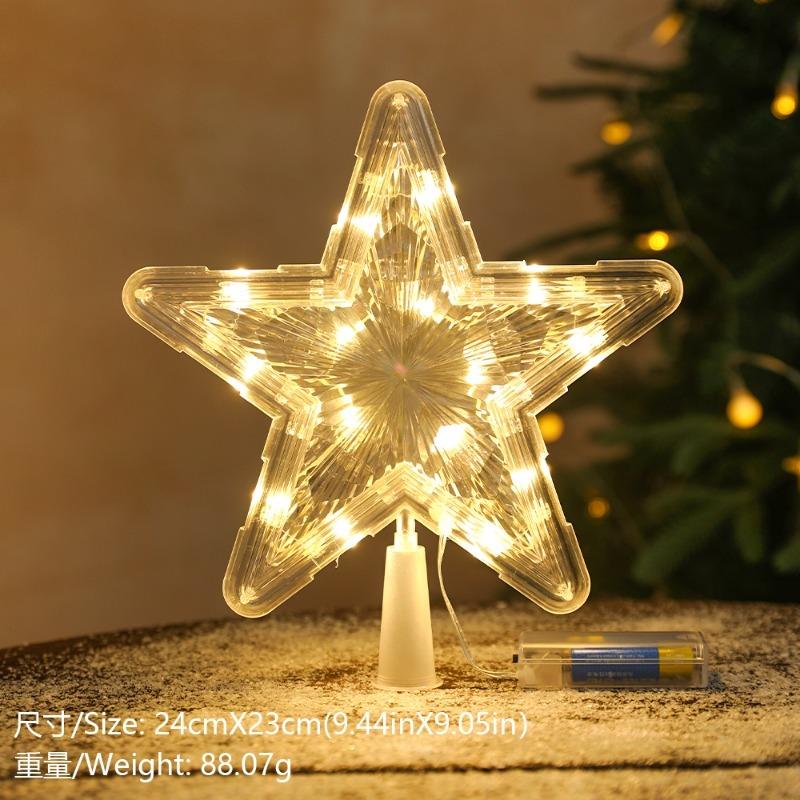 15cm Christmas Tree Decoration Stars Warm White Lights Home Room Decor LED Shining Lamp Xmas Festival TopStar Navidad 1.07in