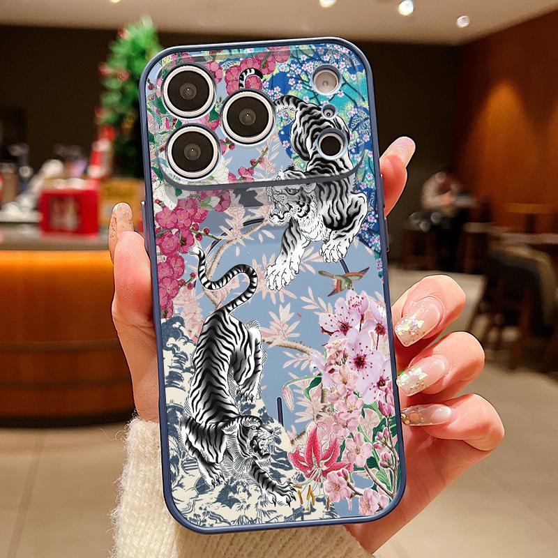 Flowers Leaves Print Case For iPhone 17 18 Pro Max Magnetic For Magsafe Hybrid Matte Cover For iPhone 16 15 14 13 Pro Max