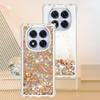 Bling Moving Liquid Floating Sparkle Glitter Case for Xiaomi 14T Redmi Note 14 13 12 11 Pro Plus 14C 13C 12C A3X Waterfall Cover
