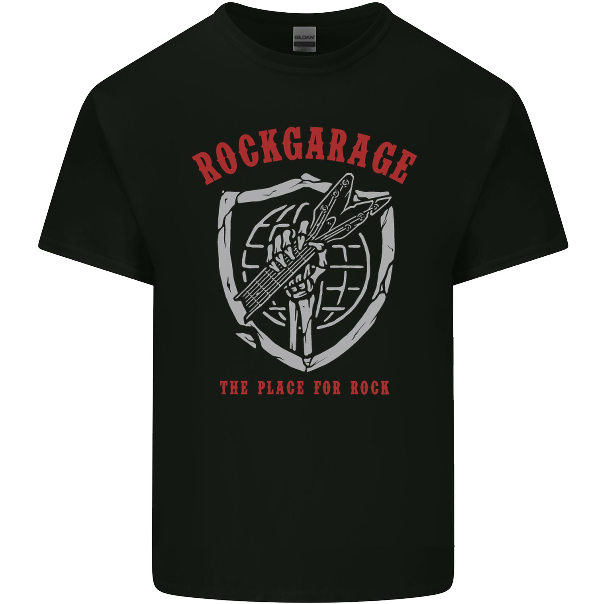 Rock Garage the Place for Rock Guitar Unisexs Light Cotton TShirt S