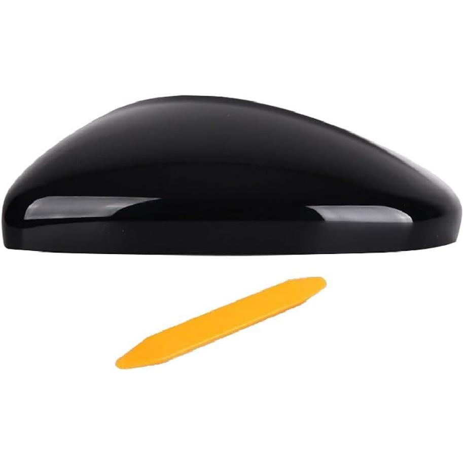 Right Passenger Side Mirror Cover Replacement Compatible With Volkswagen Jetta 2024 Rearview Mirror Cover Without Turn Signal (Black right)