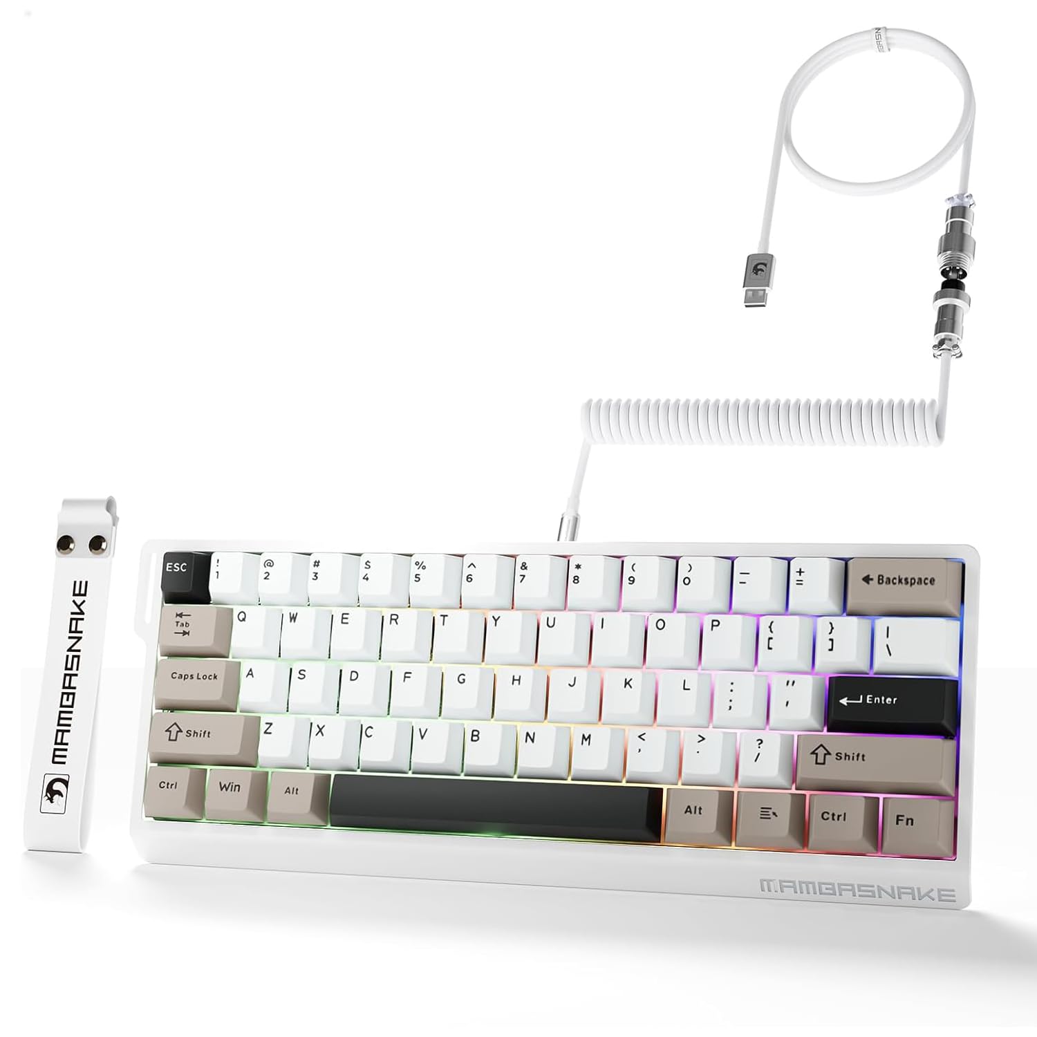 

MAMBASNAKE X60HE Rapid Trigger Gaming Keyboard, 0.01mm RT Magnetic Switches, 8000Hz Polling Rate, Wireless HE Sensor, 0.125ms Ultra-Low Latency,