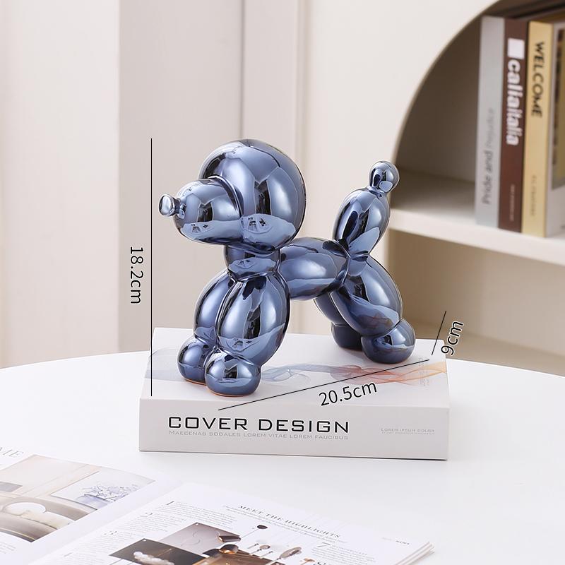Figurina Cane Ospite in Ceramica Decorazione Casa Decorazione Stanza Accessori Ufficio Animale Nordico Sculture Decorative Figurina