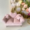 Stylish Plush Jewelry Display Stand Elegant Plush Jewelry Case European Style Mini Chair for Ring Earring Display