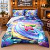 Kirby Pattern Bedding 3Pcs Set Bed Sheet And Pillowcases For Indoor Bedroom