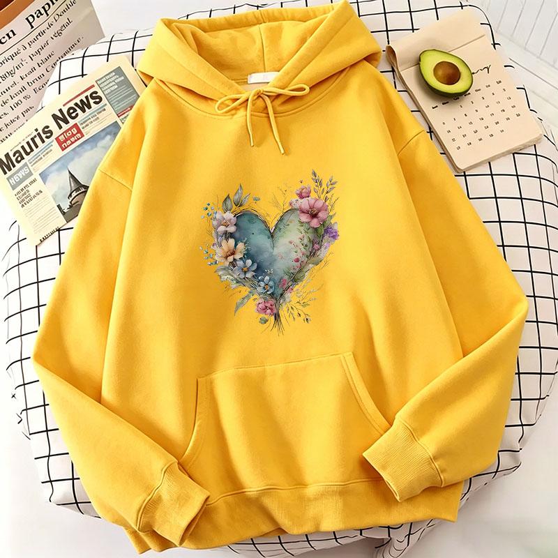 Vintage Floral Print Hoodie Casual Spring, Autumn, and Winter Sweatshirt Trendy Fashion for Men and Women