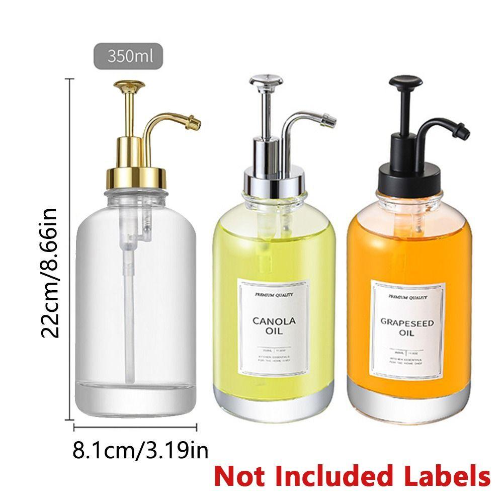 Clear Glass Syrup Bottle Precise Dispensing Coffee Bar Accessories Hand Soap Dispenser Coffee Shop