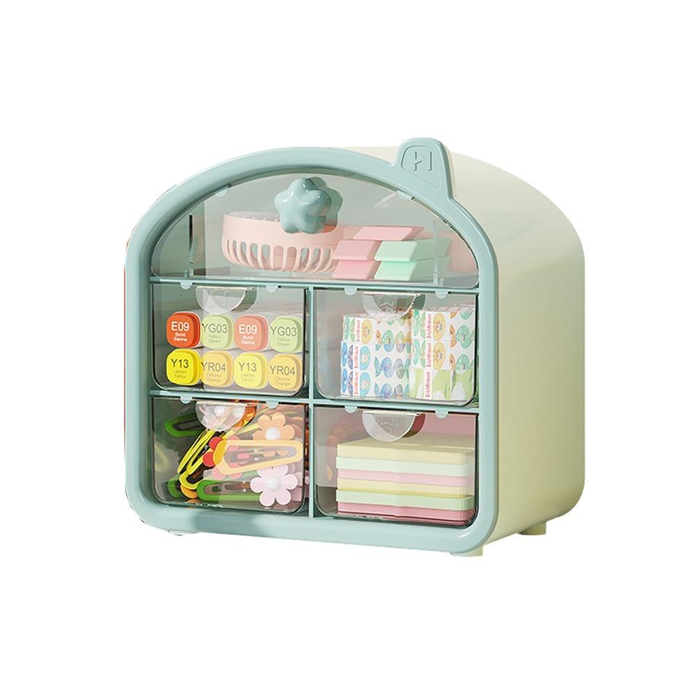 Dustproof Desktop Organizer Large Capacity Drawer Storage Shelf  For Stationery