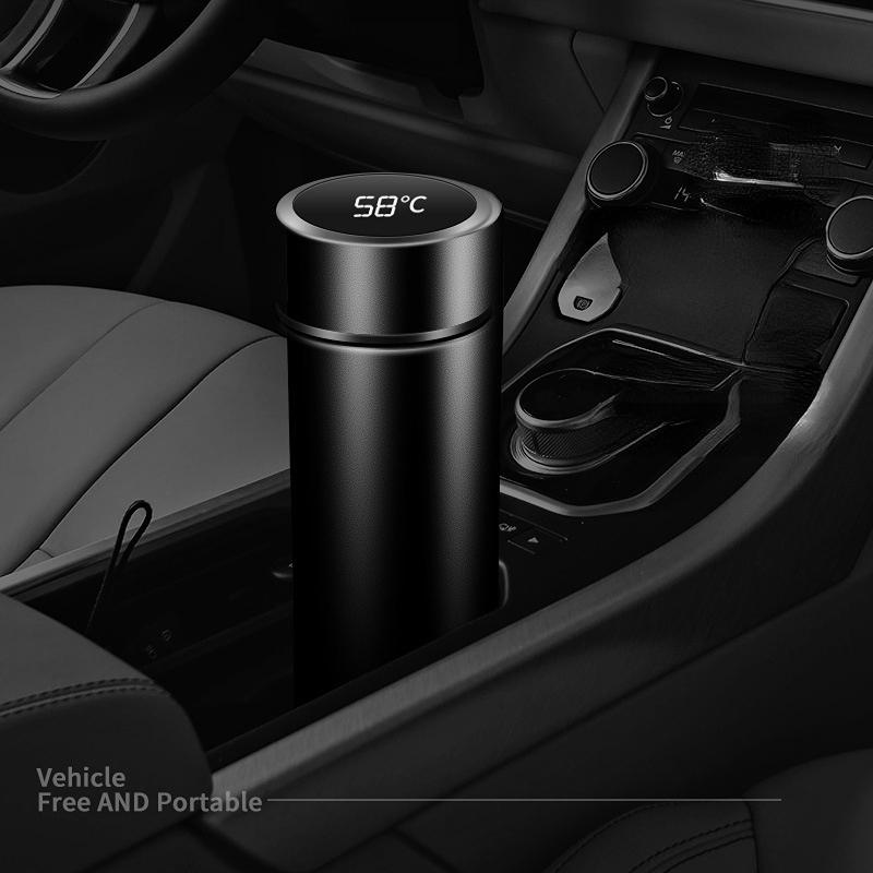 Intelligence Thermos Cup 480ml Vacuum Flasks Portable Stainless Steel Thermos Cup Water Bottle Travel Tea Mug Office Thermos Cup