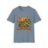 Unisex Softstyle T-Shirt Playful Ankylosaurus Croissant Armor Funny Dinosaur Pun