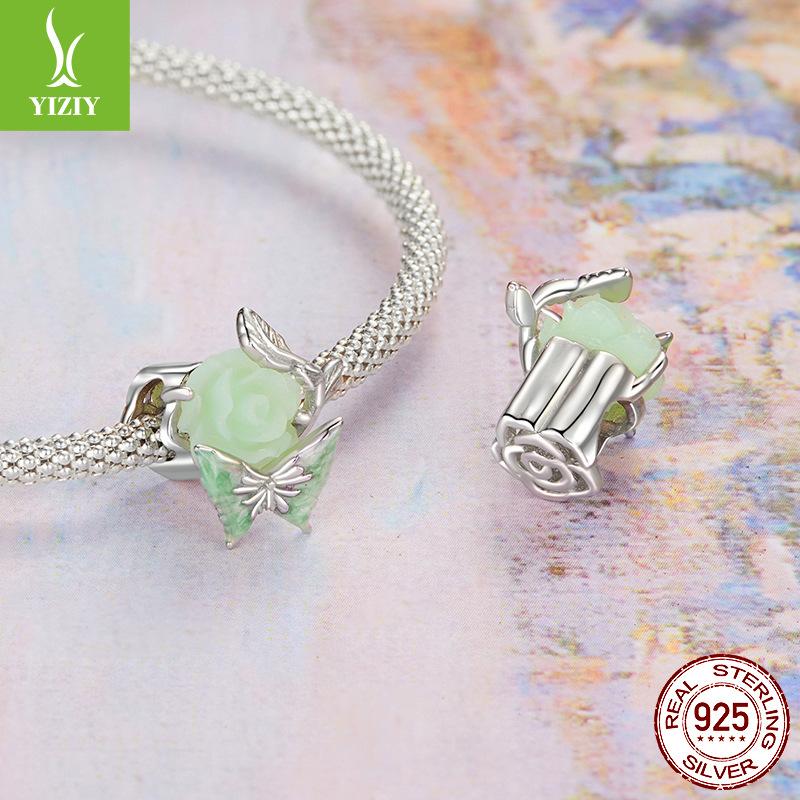 Rose Butterfly Beaded Wind Personalized Diy Bracelet Beaded Accessories Flower Plant Animal Beads